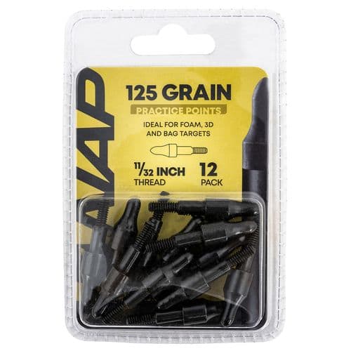 NAP NAP-60-P3DP-1132X 3D Practice Points Field Tips Fixed 125 grain Black NAP NAP-60-P3DP-1132X 3D Practice Points Field Tips Fixed 125 grain Black