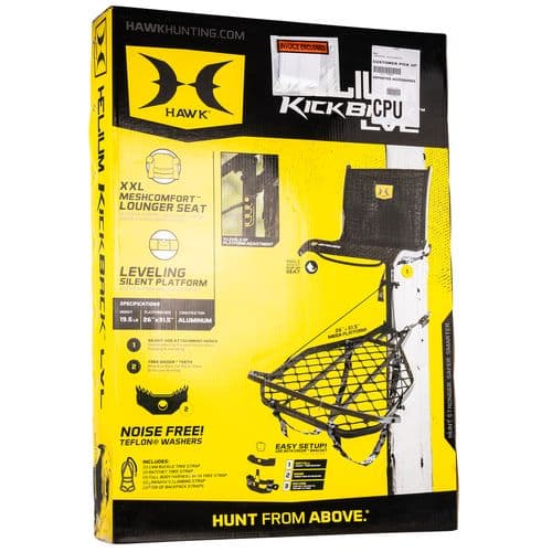 Hawk HWK-HF2033 Helium Kickback LVL Hang-On Black Aluminum 26" W x 31.50" D Hawk HWK-HF2033 Helium Kickback LVL Hang-On Black Aluminum 26" W x 31.50" D