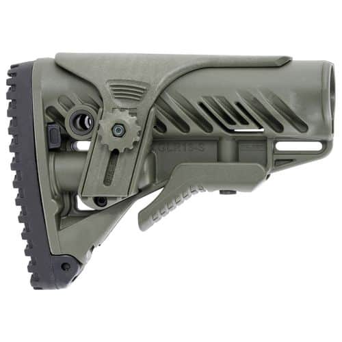 FAB Defense FX-GLR16CPG GLR-16 CP Buttstock Adjustable Cheekrest & Anti-Rattle Mechanism OD Green Synthetic for AR-15, M4 FAB Defense FX-GLR16CPG GLR-16 CP Buttstock Adjustable Cheekrest & Anti-Rattle Mechanism OD Green Synthetic for AR-15, M4