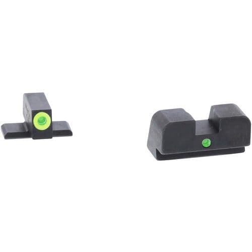 AmeriGlo XD301 i-Dot Night Sight 3-Dot Tritium Green with LumiGreen Outline Front, Green Rear Black Frame for Springfield XD-S,XD,XD-E,XD-M AmeriGlo XD301 i-Dot Night Sight 3-Dot Tritium Green with LumiGreen Outline Front, Green Rear Black Frame for Springfield XD-S,XD,XD-E,XD-M