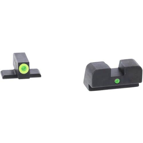 AmeriGlo XD301 i-Dot Night Sight 3-Dot Tritium Green with LumiGreen Outline Front, Green Rear Black Frame for Springfield XD-S,XD,XD-E,XD-M AmeriGlo XD301 i-Dot Night Sight 3-Dot Tritium Green with LumiGreen Outline Front, Green Rear Black Frame for Springfield XD-S,XD,XD-E,XD-M