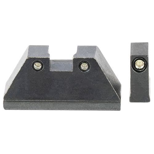 AmeriGlo GL813 Tall Suppressor Height Sight XL Tritium Green with Black Outline Front & Rear Black Frame for Most Glock Gen1-5 (Except 42,43) AmeriGlo GL813 Tall Suppressor Height Sight XL Tritium Green with Black Outline Front & Rear Black Frame for Most Glock Gen1-5 (Except 42,43)