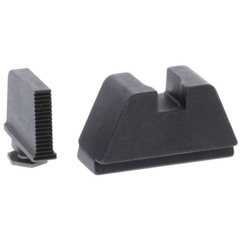 AmeriGlo GL470 Tall Suppressor Height Sight 2XL Black Serrated Front, Flat Black Rear Black Frame for Most Glock Gen1-5 (Except 42,43) AmeriGlo GL470 Tall Suppressor Height Sight 2XL Black Serrated Front, Flat Black Rear Black Frame for Most Glock Gen1-5 (Except 42,43)