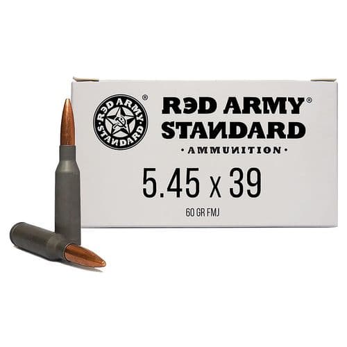 Red Army Standard AM3372 Red Army Standard 5.45x39mm 60 gr Full Metal Jacket (FMJ) 20 Bx/ 50 Cs Red Army Standard AM3372 Red Army Standard 5.45x39mm 60 gr Full Metal Jacket (FMJ) 20 Bx/ 50 Cs