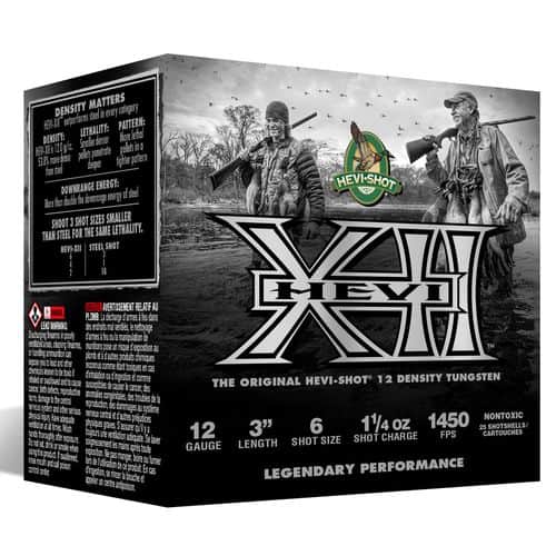 HEVI-Shot HS53306 Hevi-12 12 Gauge 3" 1 1/4 oz 6 Shot 25 Bx/ 10 Cs HEVI-Shot HS53306 Hevi-12 12 Gauge 3" 1 1/4 oz 6 Shot 25 Bx/ 10 Cs