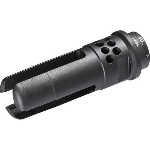 SureFire WARCOMP556M15X1 Warcomp 3-Prong Flash Hider M15x1 2.70" Black DLC Stainless Steel Ported for 5.56x45mm NATO HK 417 SureFire WARCOMP556M15X1 Warcomp 3-Prong Flash Hider M15x1 2.70" Black DLC Stainless Steel Ported for 5.56x45mm NATO HK 417