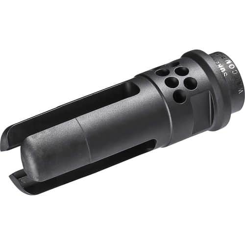 SureFire WARCOMP556M15X1 Warcomp 3-Prong Flash Hider M15x1 2.70" Black DLC Stainless Steel Ported for 5.56x45mm NATO HK 417 SureFire WARCOMP556M15X1 Warcomp 3-Prong Flash Hider M15x1 2.70" Black DLC Stainless Steel Ported for 5.56x45mm NATO HK 417