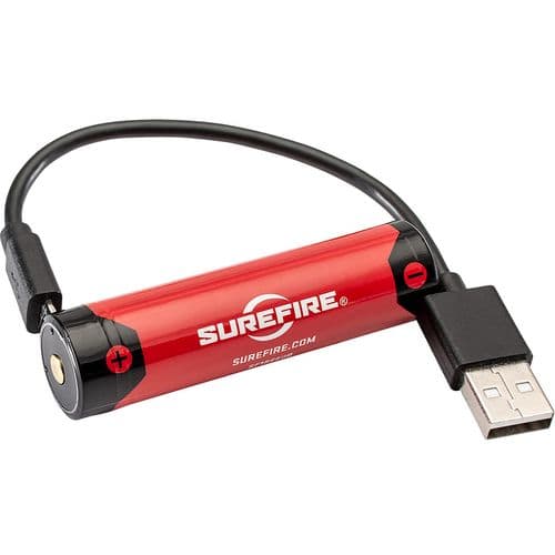 SureFire SF18650B SF18650B Micro USB Lithium Battery 3.6 Volt Lithium 3.5 mAh 3,500 mAh SureFire SF18650B SF18650B Micro USB Lithium Battery 3.6 Volt Lithium 3.5 mAh 3,500 mAh