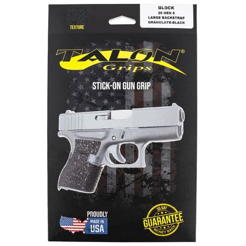 Talon Grips 378G Adhesive Grip Textured Black for Glock 26,27,28,33,39 Gen5 with Large Backstrap Talon Grips 378G Adhesive Grip Textured Black for Glock 26,27,28,33,39 Gen5 with Large Backstrap