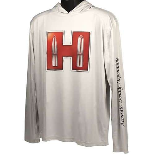 Hornady 99692L Solar Hoodie White w/Red Logo Long Sleeve Large Hornady 99692L Solar Hoodie White w/Red Logo Long Sleeve Large