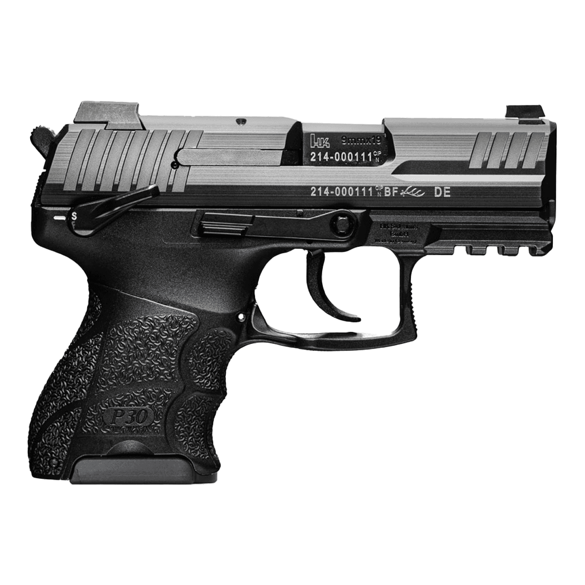 HK 81000297 P30SK Subcompact V1 Light LEM 9mm Luger 3.27" 10+1,13+1 Black Black Steel Slide Black Interchangeable Backstrap Grip HK 81000297 P30SK Subcompact V1 Light LEM 9mm Luger 3.27" 10+1,13+1 Black Black Steel Slide Black Interchangeable Backstrap Grip