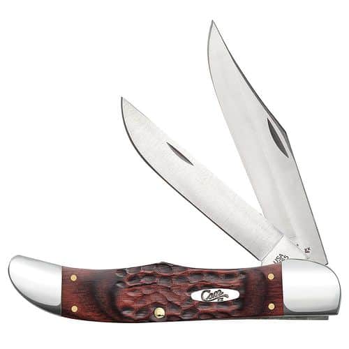 Case 00189 Hunter 4.10" Folding Clip/Skinner Plain As-Ground Tru-Sharp SS Blade/Jigged Rosewood Handle Case 00189 Hunter 4.10" Folding Clip/Skinner Plain As-Ground Tru-Sharp SS Blade/Jigged Rosewood Handle