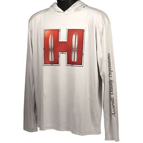 Hornady 99692S Solar Hoodie White w/Red Logo Long Sleeve Small Hornady 99692S Solar Hoodie White w/Red Logo Long Sleeve Small