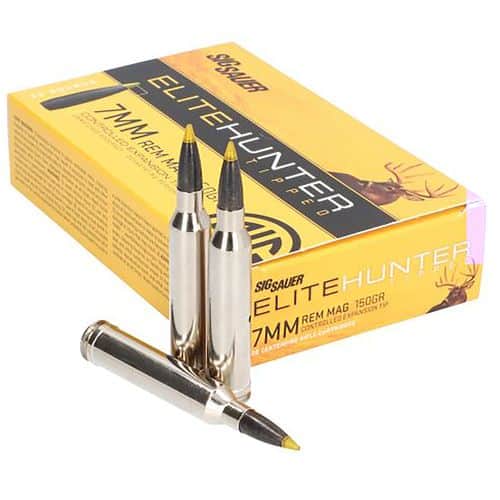 Sig Sauer E7RMTH2-20 Elite Hunter Tipped 7mm Rem Mag 150 gr Controlled Expansion Tip 20 Bx/ 10 Cs Sig Sauer E7RMTH2-20 Elite Hunter Tipped 7mm Rem Mag 150 gr Controlled Expansion Tip 20 Bx/ 10 Cs