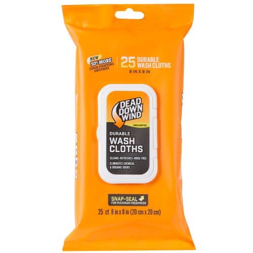 Dead Down Wind 1355 Wash Cloths Value Pack 8" X 8" 25 Count Unscented Dead Down Wind 1355 Wash Cloths Value Pack 8" X 8" 25 Count Unscented