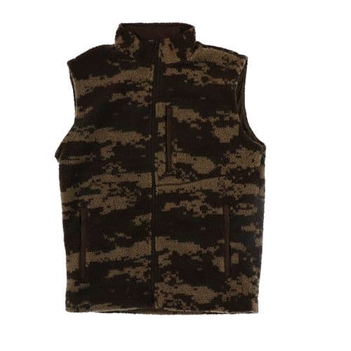Pursuit Gear Men's Berber Wool Vest Vintage Brown Camo Pattern Pursuit Gear Men's Berber Wool Vest Vintage Brown Camo Pattern