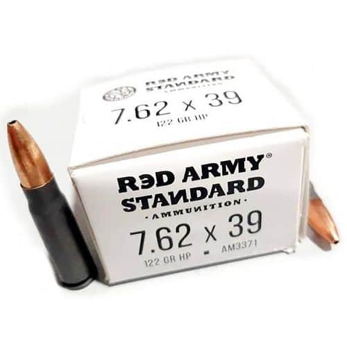 Red Army Standard AM3371 Red Army Standard Rifle Ammo 7.62x39mm 122 gr Hollow Point (HP) 20 Bx/ 50 Cs Red Army Standard AM3371 Red Army Standard Rifle Ammo 7.62x39mm 122 gr Hollow Point (HP) 20 Bx/ 50 Cs