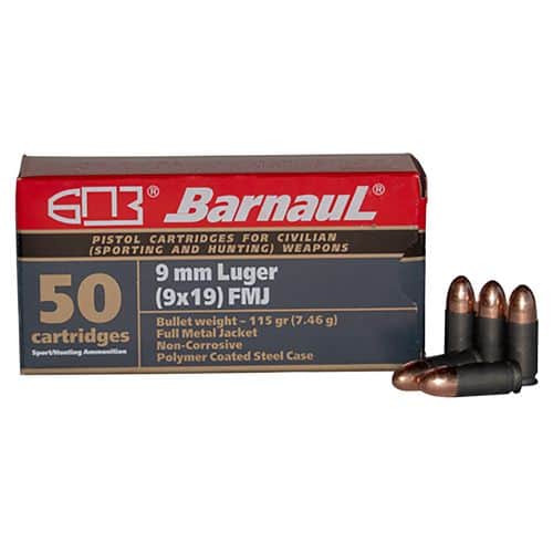 Barnaul Ammo BRN9MMLUGERZNFMJ148IPS Pistol 9mm Luger 148 gr Full Metal Jacket (FMJ) 50 Bx/ 10 Cs Barnaul Ammo BRN9MMLUGERZNFMJ148IPS Pistol 9mm Luger 148 gr Full Metal Jacket (FMJ) 50 Bx/ 10 Cs