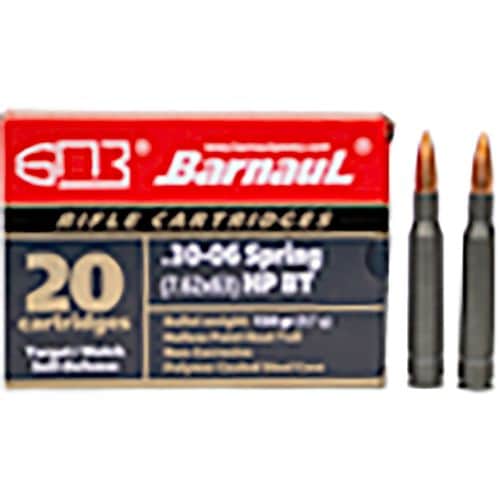 Barnaul Ammo BRN3006SPRHPBT150 Rifle Ammo 30-06 Springfield 150 gr Hollow Point Boat-Tail (HPBT) 20 Bx/ 25 Cs Barnaul Ammo BRN3006SPRHPBT150 Rifle Ammo 30-06 Springfield 150 gr Hollow Point Boat-Tail (HPBT) 20 Bx/ 25 Cs