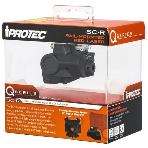 iProtec 6116 Q-Series SC-R 5mW Red Laser with 635nM Wavelength & Black Finish for Rail-Equipped Compact, Subcompact Pistols iProtec 6116 Q-Series SC-R 5mW Red Laser with 635nM Wavelength & Black Finish for Rail-Equipped Compact, Subcompact Pistols