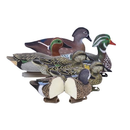 Higdon Outdoors 19993 Standard Puddle Pack Early Season Teal/Wood Duck Species Multi Color Foam Filled 6 Pack Higdon Outdoors 19993 Standard Puddle Pack Early Season Teal/Wood Duck Species Multi Color Foam Filled 6 Pack
