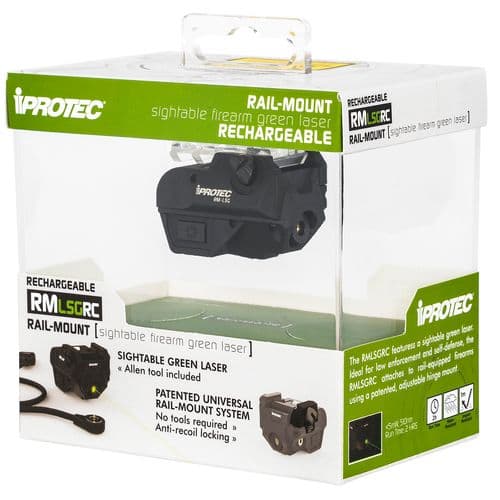 iProtec IPR-SPS-0001 RMLSG RC Rechargeable 5mW Green Laser with 510 nm Wavelength & Black Finish for Rail-Equipped Long Guns, Handgun iProtec IPR-SPS-0001 RMLSG RC Rechargeable 5mW Green Laser with 510 nm Wavelength & Black Finish for Rail-Equipped Long Guns, Handgun