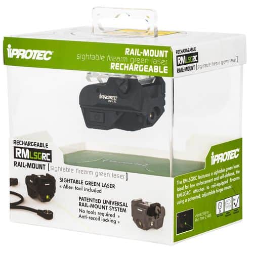 iProtec IPR-SPS-0001 RMLSG RC Rechargeable 5mW Green Laser with 510 nm Wavelength & Black Finish for Rail-Equipped Long Guns, Handgun iProtec IPR-SPS-0001 RMLSG RC Rechargeable 5mW Green Laser with 510 nm Wavelength & Black Finish for Rail-Equipped Long Guns, Handgun