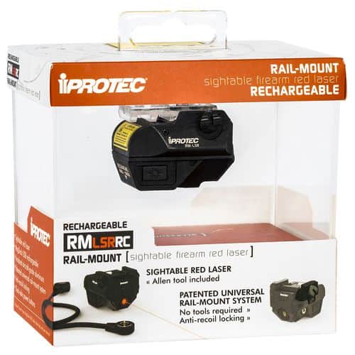 iProtec IPR-SPS-0002 RMLSR RC Rechargeable 5mW Red Laser with 650 nm Wavelength & Black Finish for Rail-Equipped Long Guns, Handgun iProtec IPR-SPS-0002 RMLSR RC Rechargeable 5mW Red Laser with 650 nm Wavelength & Black Finish for Rail-Equipped Long Guns, Handgun