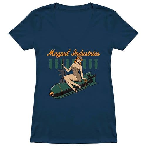 Magpul MAG1210-470-L Bombshell Ladies T-Shirt Indigo Large Short Sleeve Magpul MAG1210-470-L Bombshell Ladies T-Shirt Indigo Large Short Sleeve