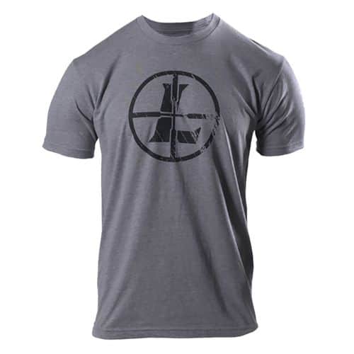 Leupold 177620 Distressed Reticle T-Shirt Graphite Heather Medium Short Sleeve Leupold 177620 Distressed Reticle T-Shirt Graphite Heather Medium Short Sleeve