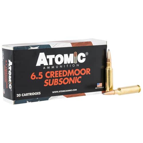 Atomic Ammunition 00482 Rifle Subsonic 6.5 Creedmoor 129 gr Jacketed Hollow Point (JHP) 20 Bx/ 10 Cs Atomic Ammunition 00482 Rifle Subsonic 6.5 Creedmoor 129 gr Jacketed Hollow Point (JHP) 20 Bx/ 10 Cs