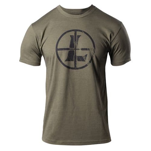 Leupold 180249 Distressed Reticle T-Shirt Military Green Medium Short Sleeve Leupold 180249 Distressed Reticle T-Shirt Military Green Medium Short Sleeve