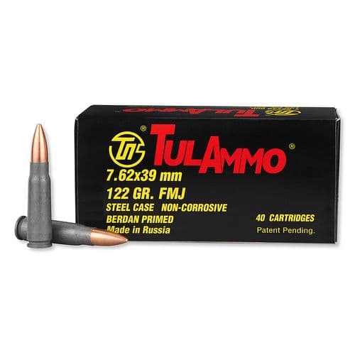 Tulammo UL076240 Rifle 7.62x39mm 122 gr Full Metal Jacket (FMJ) 40 Bx/ 25 Cs Tulammo UL076240 Rifle 7.62x39mm 122 gr Full Metal Jacket (FMJ) 40 Bx/ 25 Cs