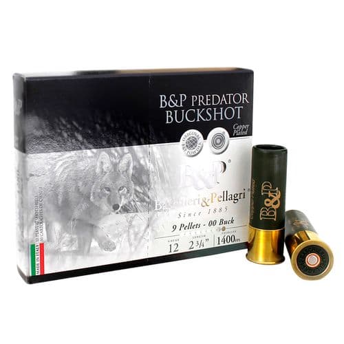 B&P 12B9PBK Predator 12 Gauge 2.75" 1 1/5 oz 9 Shot 10 Bx/ 10 Cs B&P 12B9PBK Predator 12 Gauge 2.75" 1 1/5 oz 9 Shot 10 Bx/ 10 Cs