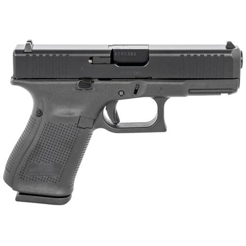 Glock G19 Gen5 9mm Luger 4.02" 15+1 Black Black nDLC Steel with Front Serrations Slide Black Interchangeable Backstrap Grip Fixed Sights Glock G19 Gen5 9mm Luger 4.02" 15+1 Black Black nDLC Steel with Front Serrations Slide Black Interchangeable Backstrap Grip Fixed Sights