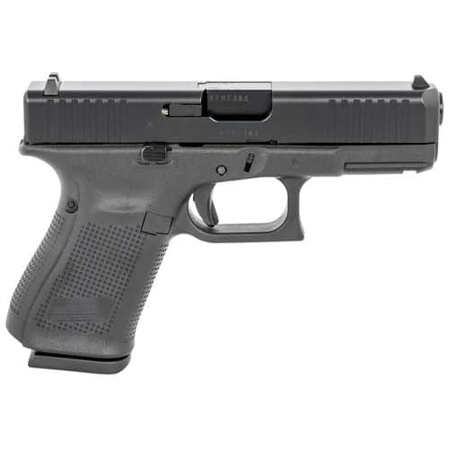 Glock G19 Gen5 9mm Luger 4.02" 15+1 Black Black nDLC Steel with Front Serrations Slide Black Interchangeable Backstrap Grip Fixed Sights Glock G19 Gen5 9mm Luger 4.02" 15+1 Black Black nDLC Steel with Front Serrations Slide Black Interchangeable Backstrap Grip Fixed Sights