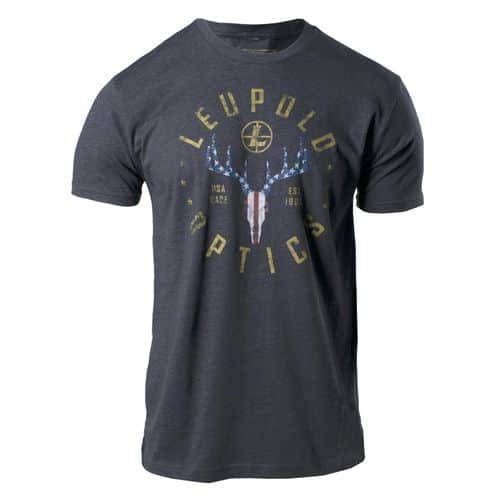 Leupold 179141 American Whitetail T-Shirt Charcoal Gray Medium Short Sleeve Leupold 179141 American Whitetail T-Shirt Charcoal Gray Medium Short Sleeve