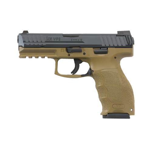 HK 81000227 VP9 9mm Luger 4.09" 10+1 (2) Flat Dark Earth Polymer Frame Black Steel Flat Dark Earth Polymer Grip HK 81000227 VP9 9mm Luger 4.09" 10+1 (2) Flat Dark Earth Polymer Frame Black Steel Flat Dark Earth Polymer Grip