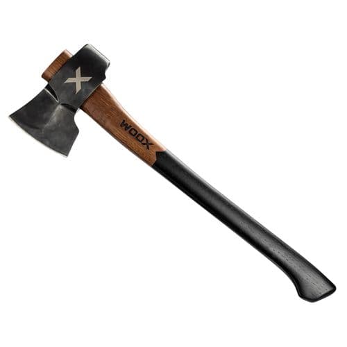 Woox BU.AXE003.2 FORTE-X 4.25" Blue Polished Carbon Steel Blade/ Black Hickory w/ Wood WOOX Logo Handle 28" Long 2 Woox BU.AXE003.2 FORTE-X 4.25" Blue Polished Carbon Steel Blade/ Black Hickory w/ Wood WOOX Logo Handle 28" Long 2