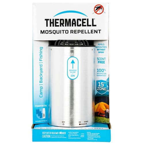 Thermacell MRME Camping Edition Mosquito Repeller Brushed Nickel Effective 15 ft Odorless Repellent Thermacell MRME Camping Edition Mosquito Repeller Brushed Nickel Effective 15 ft Odorless Repellent