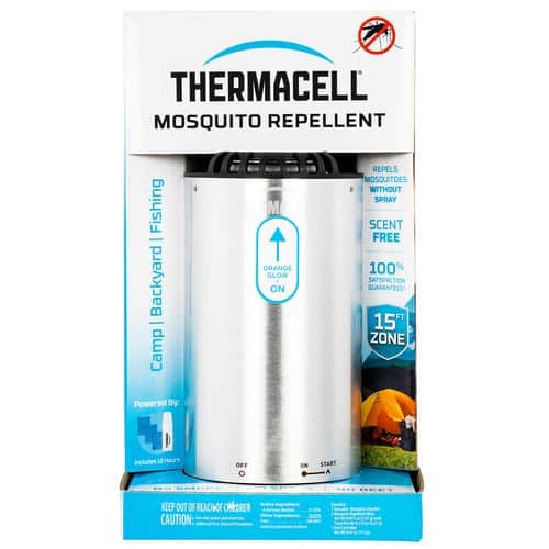 Thermacell MRME Camping Edition Mosquito Repeller Brushed Nickel Effective 15 ft Odorless Repellent Thermacell MRME Camping Edition Mosquito Repeller Brushed Nickel Effective 15 ft Odorless Repellent