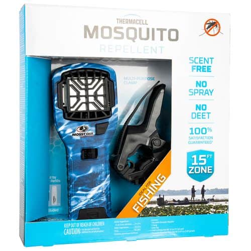 Thermacell MR300MO MR300 Portable Repeller Fishing Bundle Mossy Oak Blue Marlin Effective 15 ft Odorless Repellent Effective Up to 12 hrs Thermacell MR300MO MR300 Portable Repeller Fishing Bundle Mossy Oak Blue Marlin Effective 15 ft Odorless Repellent Effective Up to 12 hrs