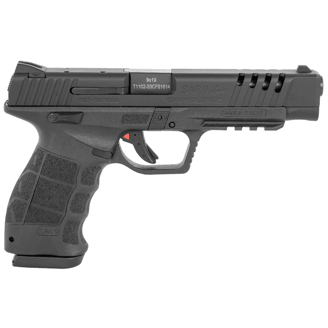 Sar USA SAR9SPTBL SAR9 Sport 9mm Luger 5.20" 17+1 Black Ported Steel Slide Black Polymer Frame Forged Steel Barrel Sar USA SAR9SPTBL SAR9 Sport 9mm Luger 5.20" 17+1 Black Ported Steel Slide Black Polymer Frame Forged Steel Barrel