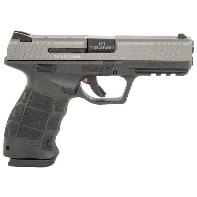 SAR USA SAR9 9mm Platinum Gray Semi Automatic Handgun SAR USA SAR9 9mm Platinum Gray Semi Automatic Handgun