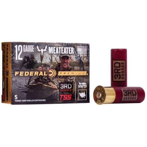 Federal PTDX157567 3rd Degree TSS 12 Gauge 3" 1 3/4 oz 6 Shot 5 Shot 7 Shot 5 Bx/ 50 Cs Federal PTDX157567 3rd Degree TSS 12 Gauge 3" 1 3/4 oz 6 Shot 5 Shot 7 Shot 5 Bx/ 50 Cs