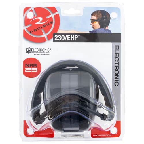 Radians 230-EHP 230-EHP Slim Electronic Muff 23 dB Over the Head Black Ear Cups with Adjustable Black Headband for Adults 1 Pair Radians 230-EHP 230-EHP Slim Electronic Muff 23 dB Over the Head Black Ear Cups with Adjustable Black Headband for Adults 1 Pair