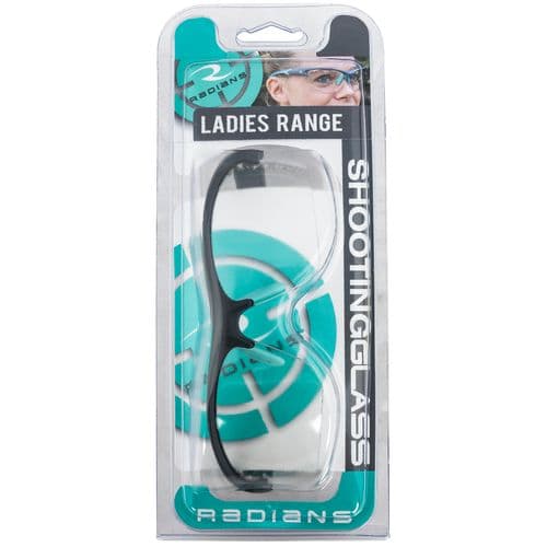 Radians WS2310CS Ladies Range Eyewear 99.9% UV Rated Clear Lens with Gray & Aqua Accents Frame Radians WS2310CS Ladies Range Eyewear 99.9% UV Rated Clear Lens with Gray & Aqua Accents Frame