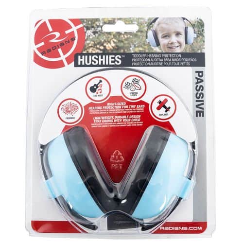 Radians HSH0220CS Hushies Passive Infant/Toddler Muff Over the Head Blue Ear Cups with Black Headband for Youth 1 Pair (Newborns to 3 yrs) Radians HSH0220CS Hushies Passive Infant/Toddler Muff Over the Head Blue Ear Cups with Black Headband for Youth 1 Pair (Newborns to 3 yrs)