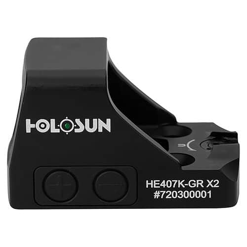 Holosun HE407K GR X2 Pistol 1x 6 MOA Green Dot Black Anodized Holosun HE407K GR X2 Pistol 1x 6 MOA Green Dot Black Anodized