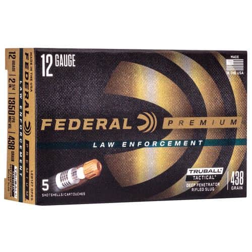 Federal LEB127DPRS Tactical Truball Deep Penetrator Rifle Slug 12 Gauge 2.75" 1 oz Rifled Slug Shot 5 Bx/ 50 Cs Federal LEB127DPRS Tactical Truball Deep Penetrator Rifle Slug 12 Gauge 2.75" 1 oz Rifled Slug Shot 5 Bx/ 50 Cs